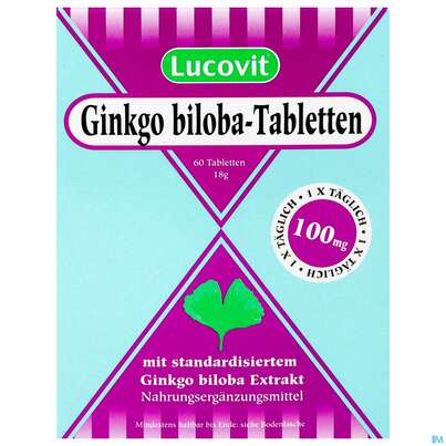 Ginkgo Biloba Lucovit Tabl 100mg 60st, A-Nr.: 2387925 - 01