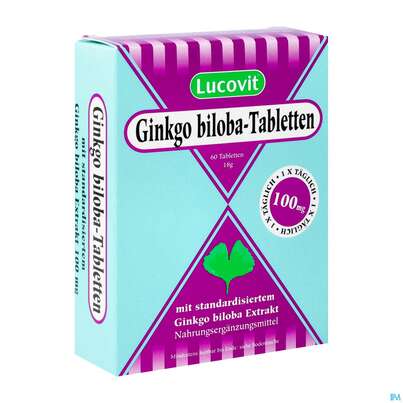 Ginkgo Biloba Lucovit Tabl 100mg 60st, A-Nr.: 2387925 - 02