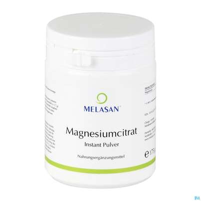 Sie sehen eine Packung Magnesium Citrat Instant Pulver Melasan 175g, Produktbild: 01 Magnesium Citrat Instant Pulver Melasan 175g, A-Nr.: 4122272 - 01