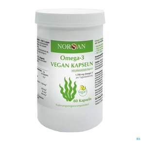 Omega -3 Norsan Kapseln/vegan/pflanz. Algenoel,hochd. 80st, A-Nr.: 5475162 - 01