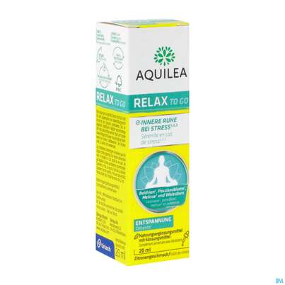 Sie sehen eine Packung Relax To Go Aquilea 20ml, Produktbild: 02 Relax To Go Aquilea 20ml, A-Nr.: 5606641 - 02