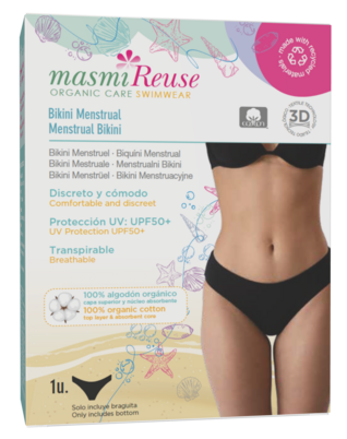 Bio Perioden Bikinihose Masmi Reuse - Schwarz - Größe XS, A-Nr.: 5946093 - 01