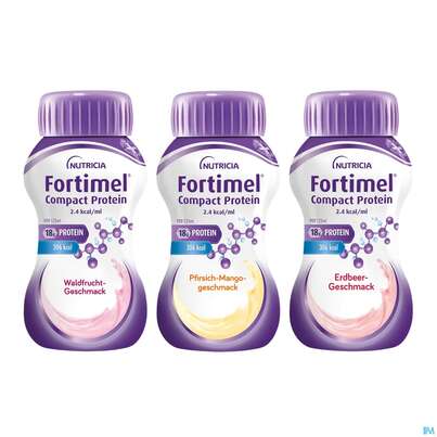 Fortimel/compact/protein 125ml Vitalflasche Fruchtig Sortiert 24st, A-Nr.: 4803339 - 01