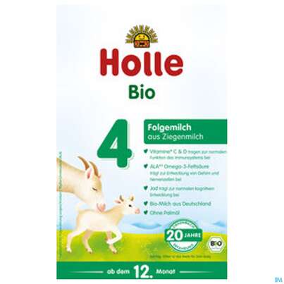 Sie sehen eine Packung Holle Bio Saeuglichsmilch Folgemilch Ziege Dha 4 400g, Produktbild: 02 Holle Bio Saeuglichsmilch Folgemilch Ziege Dha 4 400g, A-Nr.: 5584483 - 02