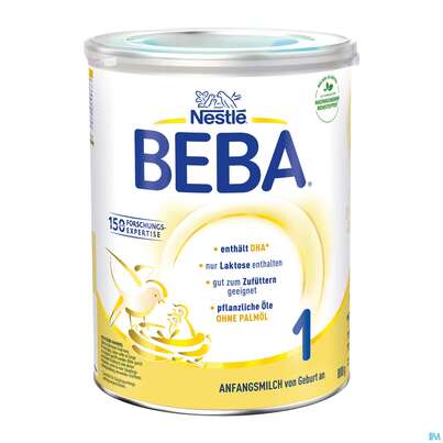Sie sehen eine Packung Beba 1 Von Geburt An 12574304 800g, Produktbild: 01 Beba 1 Von Geburt An 12574304 800g, A-Nr.: 1889429 - 01