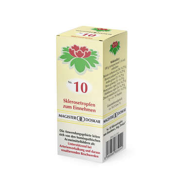 Sie sehen eine Packung Magister Doskar Tropfen Nr. 10 Sklerosetropfen zum Einnehmen, Produktbild: 02 Magister Doskar Tropfen Nr. 10 Sklerosetropfen zum Einnehmen, A-Nr.: 0685044 - 02