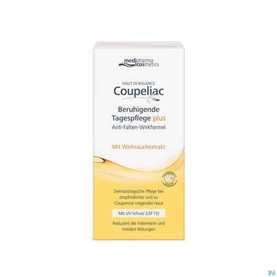 Sie sehen eine Packung Hib Coupeliac Tagespflege Beruhigend Plus Anti-falten 50ml, Produktbild: 02 Hib Coupeliac Tagespflege Beruhigend Plus Anti-falten 50ml, A-Nr.: 4117383 - 02