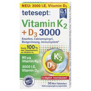 tetesept Vitamin K2+D3 3000 FTA, A-Nr.: 5934925 - 01
