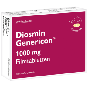 Diosmin Genericon® 1000 mg bei Venenleiden und Hämorrhoiden, A-Nr.: 5537779 - 01
