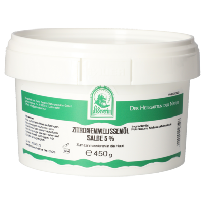 Sie sehen eine Packung ZITRONENMELISSENOEL SALBE 5% 450 G, Produktbild: 01 ZITRONENMELISSENOEL SALBE 5% 450 G, A-Nr.: 5802997 - 01