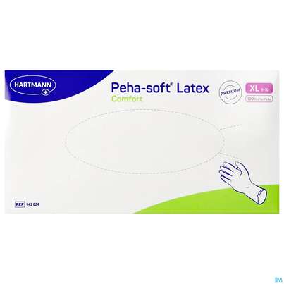 Untersuchungshandschuhe Latex Unsteril Peha/soft Comfort Puderfrei Xl 100st, A-Nr.: 5890688 - 01