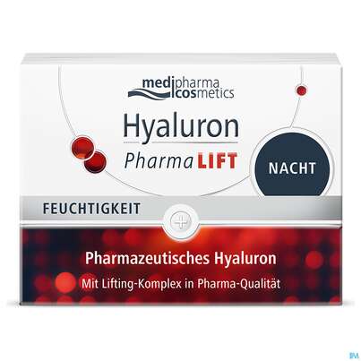Sie sehen eine Packung Hyaluron Pharma Lift Nacht 50ml, Produktbild: 04 Hyaluron Pharma Lift Nacht 50ml, A-Nr.: 5181874 - 04