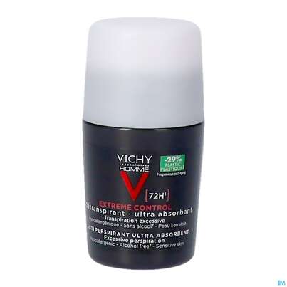 Sie sehen eine Packung Vichy Homme Deo Extreme 72h Int.regulierend 50ml, Produktbild: 04 Vichy Homme Deo Extreme 72h Int.regulierend 50ml, A-Nr.: 3724388 - 04