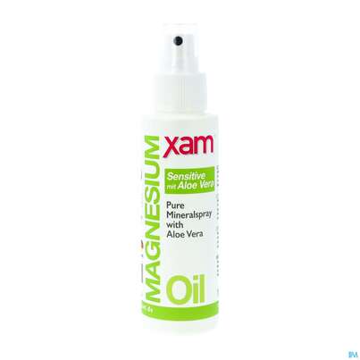 Sie sehen eine Packung Magnesium Oel Xam Sensitiv +aloe 100ml, Produktbild: 02 Magnesium Oel Xam Sensitiv +aloe 100ml, A-Nr.: 4755669 - 02
