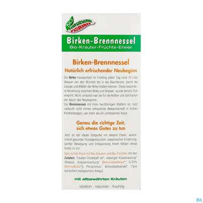 Birken Brennessel Elixier Kraeuterfit Alkoholfrei Bio Kraeuter Fruechte 330ml, A-Nr.: 3961728 - 04