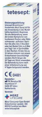 tetesept Bronchosan Hustenreiz Spray 20ml, A-Nr.: 6007138 - 03