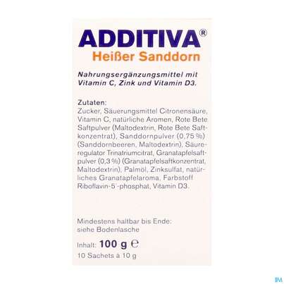 Additiva Pulver Heisser Sanddorn Granatapfel 10st, A-Nr.: 5810146 - 09