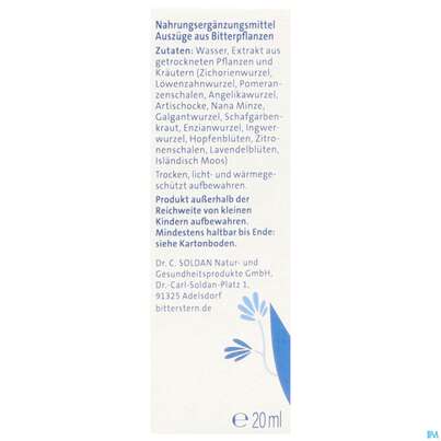 Sie sehen eine Packung Bitterstern Bitter-spray 20ml, Produktbild: 04 Bitterstern Bitter-spray 20ml, A-Nr.: 5818892 - 04