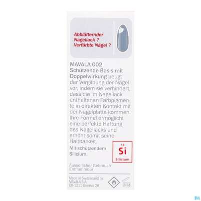Mavala 002 Doppel-aktion M.silic Base Unterlack +silicium 10ml, A-Nr.: 2976633 - 07
