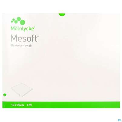 Vlieskompressen Mesoft/set Steril 10x 20cm 4 Fach 120st (60x2), A-Nr.: 1652360 - 01
