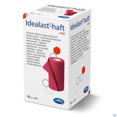 Elastische Binden Idealast/haft Kohaesiv/color Rot 4mx 10cm 1st, A-Nr.: 4174659 - 02