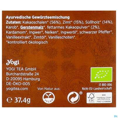 Yogi Tea Bio Schoko 37,4g 17st, A-Nr.: 5749783 - 05