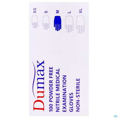 Untersuchungshandschuhe -dumax/nitril Puderfrei M 100st, A-Nr.: 5819265 - 09