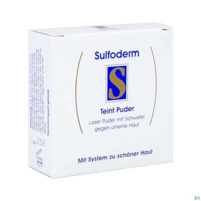 Sie sehen eine Packung Sulfoderm S Teint Gesichtspuder 20g, Produktbild: 03 Sulfoderm S Teint Gesichtspuder 20g, A-Nr.: 0645317 - 03