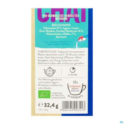 Sonnentor Tee/aufgussbeutel Bio Schwarztee Chai 02341 18st, A-Nr.: 5913320 - 04