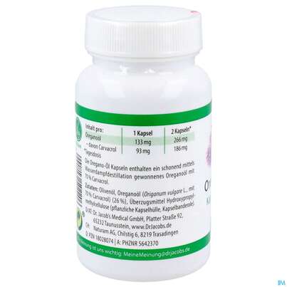 Oregano Oel Kapseln Vegan Dr.jacobs 60st, A-Nr.: 5642370 - 03