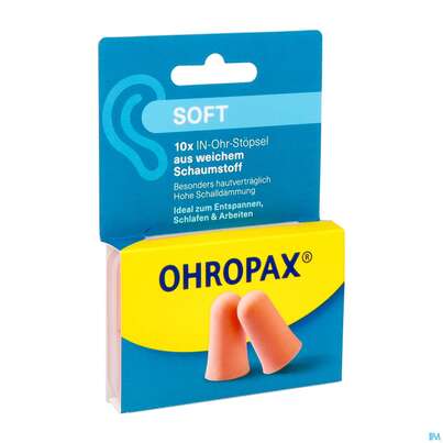 Sie sehen eine Packung Ohrenschutz Ohropax Soft/geraeuscheschutz In Haengeverpackung Pohrs 10st, Produktbild: 04 Ohrenschutz Ohropax Soft/geraeuscheschutz In Haengeverpackung Pohrs 10st, A-Nr.: 5908862 - 04