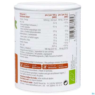 Hagebutten Pulver Bio Raab 150g, A-Nr.: 5870438 - 01