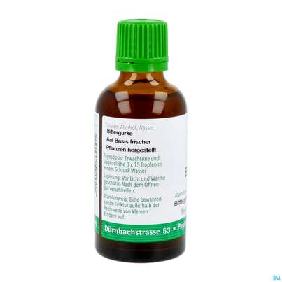 Sie sehen eine Packung Bittergurke Tinktur Phytopharma 50ml, Produktbild: 02 Bittergurke Tinktur Phytopharma 50ml, A-Nr.: 3451275 - 02