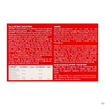 Arterin Tabl Cholesterin Bergamotte/pflanzlich 50000 90st, A-Nr.: 5803057 - 06