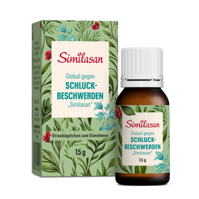 Sie sehen eine Packung Globuli gegen Schluckbeschwerden „Similasan“, Produktbild: 01 Globuli gegen Schluckbeschwerden „Similasan“, A-Nr.: 2420924 - 01
