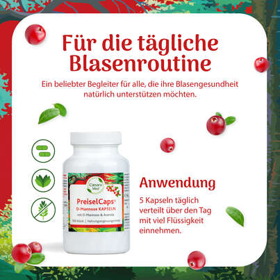 PREISEL-CAPS D-MANNOSE 100 Kapseln, A-Nr.: 5410286 - 03