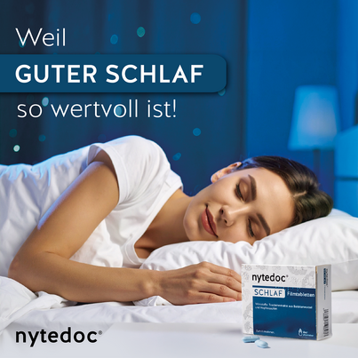 Sie sehen eine Packung nytedoc® SCHLAF Filmtabletten, Produktbild: 07 nytedoc® SCHLAF Filmtabletten, A-Nr.: 5506276 - 07
