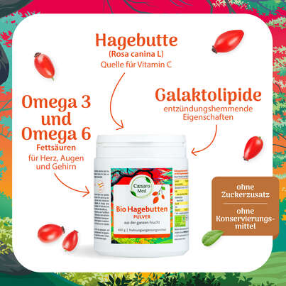 Hagebuttenpulver Caesaro Med 400 g, A-Nr.: 3148306 - 02