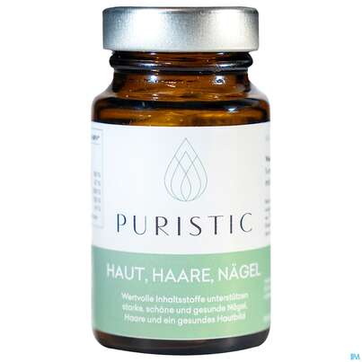 Sie sehen eine Packung Haut Haare Naegel Kapseln Puristic 60st, Produktbild: 01 Haut Haare Naegel Kapseln Puristic 60st, A-Nr.: 5862108 - 01