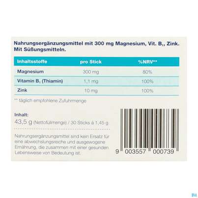Sie sehen eine Packung Magnofit Aktiv 300mg Stick 30st, Produktbild: 06 Magnofit Aktiv 300mg Stick 30st, A-Nr.: 5833495 - 06