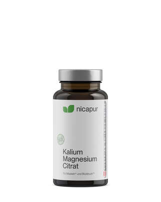 Sie sehen eine Packung nicapur Kalium Magnesium Citrat, Produktbild: 01 nicapur Kalium Magnesium Citrat, A-Nr.: 4064994 - 01