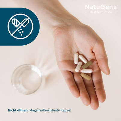 Sie sehen eine Packung NatuGena BactoGena 21+2 Kapseln, Produktbild: 07 NatuGena BactoGena 21+2 Kapseln, A-Nr.: 6011915 - 07