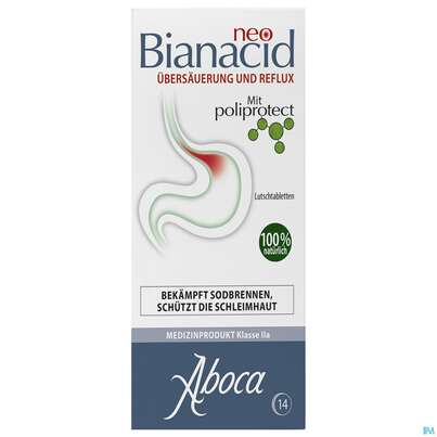 Sie sehen eine Packung Aboca Neobianacid Tabl Minze Ab 6 Jahren 14st, Produktbild: 02 Aboca Neobianacid Tabl Minze Ab 6 Jahren 14st, A-Nr.: 5571931 - 02