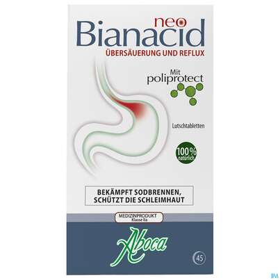 Sie sehen eine Packung Aboca Neobianacid Tabl Minze Ab 6 Jahren 45st, Produktbild: 01 Aboca Neobianacid Tabl Minze Ab 6 Jahren 45st, A-Nr.: 5571948 - 01