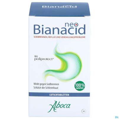 Sie sehen eine Packung Aboca Neobianacid Tabl Minze Ab 6 Jahren 45st, Produktbild: 02 Aboca Neobianacid Tabl Minze Ab 6 Jahren 45st, A-Nr.: 5571948 - 02