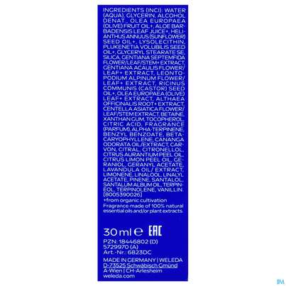 Sie sehen eine Packung Weleda Blauer Enzian +edelweiss Anti-falten Serum 30ml, Produktbild: 05 Weleda Blauer Enzian +edelweiss Anti-falten Serum 30ml, A-Nr.: 5729970 - 05