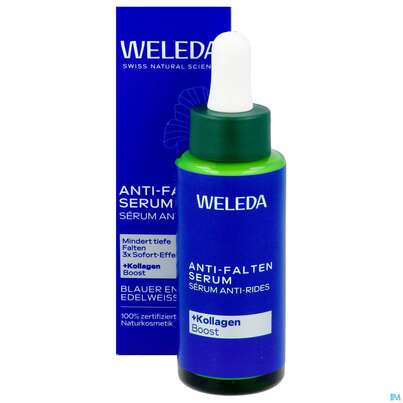Sie sehen eine Packung Weleda Blauer Enzian +edelweiss Anti-falten Serum 30ml, Produktbild: 11 Weleda Blauer Enzian +edelweiss Anti-falten Serum 30ml, A-Nr.: 5729970 - 11