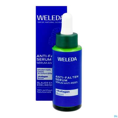 Sie sehen eine Packung Weleda Blauer Enzian +edelweiss Anti-falten Serum 30ml, Produktbild: 12 Weleda Blauer Enzian +edelweiss Anti-falten Serum 30ml, A-Nr.: 5729970 - 12