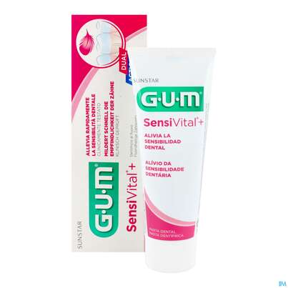 Sie sehen eine Packung Gum Sensivital +zahnpasta 6070 75ml, Produktbild: 12 Gum Sensivital +zahnpasta 6070 75ml, A-Nr.: 3685731 - 12