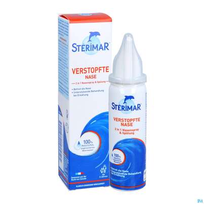 Sie sehen eine Packung Nasenspray Sterimar Meerwasser Verstopfte Nase 50ml, Produktbild: 05 Nasenspray Sterimar Meerwasser Verstopfte Nase 50ml, A-Nr.: 5686321 - 05